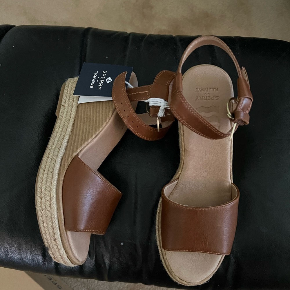 Sperry Fairwater Plush Wedge Tan